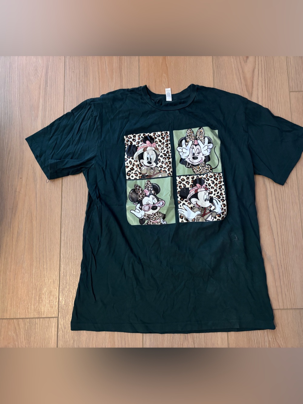 Dark Green Wild Minnie Mouse Graphic Tee